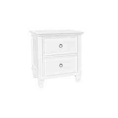 Tamarack Wood 2-Drawer Nightstand in White