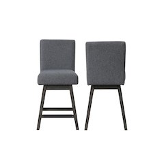 High Line Swivel Counter Chair (Set of 2), Gray