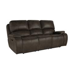 Brookings  Sofa W/Dual Recliner-Brown