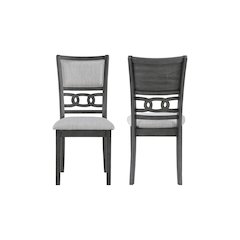 Gia Gray Wood Dining Chair with Fabric Seat (Set of 4)