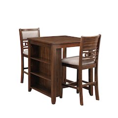 Solid Wood Small Dining Table for 2 – Compact Table and Chairs Set