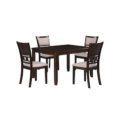 Wood Square Dining Table Set for 4 – Small Kitchen Table Set in Brown