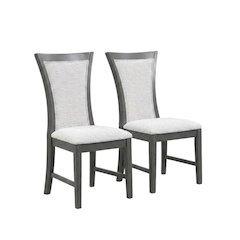 Rubberwood Upholstered Dining Chair with Solid Wood Legs, Transitional