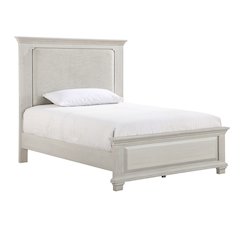 Silver Sands Wood Full Size Panel Bed in Gray