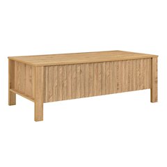 Thayer Wood Coffee Table with Two Drawers in Natural/Beige