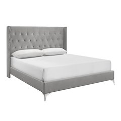 Huxley Wood King Bed, Gray