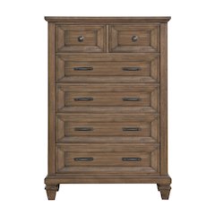 Mariana Wood 5-Drawer Chest, Vintage Mocha