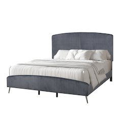 Kailani Wood King Bed, Gray
