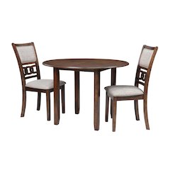Wood Round Dining Table for 2 – Small Table and Chairs Set for Kitchen