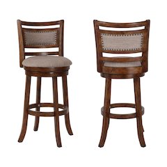 Swivel Bar Stools with Backs – Extra Tall Counter Height Stools, Set of 2