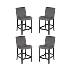 Celeste Wood Counter Chair in Gray (Set of 4)
