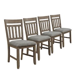 Solid Wood Dining Chairs, 300 lb Capacity, Walnut, Set of 4