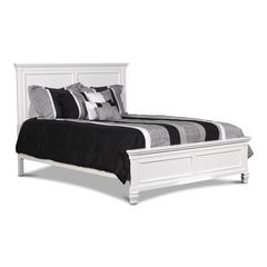 Furniture Tamarack Solid Wood California King Panel Bed in White