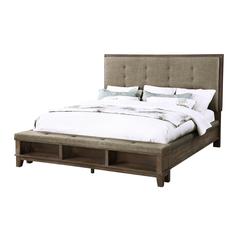 Furniture Cagney California King Solid Wood Bed in Brown
