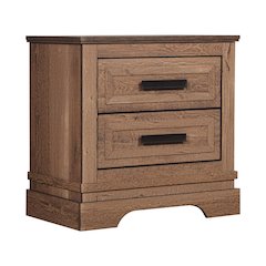 Coventry Hall Wood 2-Drawer Nightstand in Pecan