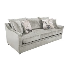 Sylvie Polyester Upholstered Sofa in Light Gray