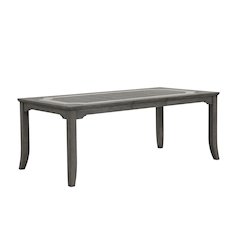 New Classic Furniture Lisbon Wood Rectangle Dining Table in Gray