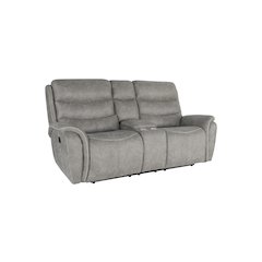 Kamari Console Loveseat W/ Dual Recliners-Gray