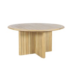 Sedona Wood Round Patio Dining Table in Natural