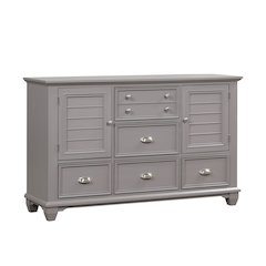 Jamestown Wood 5-Drawer Dresser, Gray