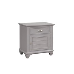 Jamestown Wood 1-Drawer Nightstand, Gray
