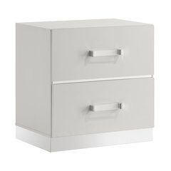 Europa Wood 2-Drawer Nightstand, White