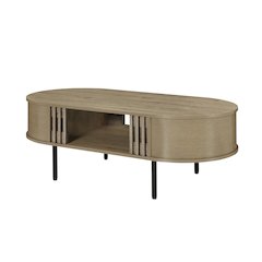 Brax 47.25 in. Natural Oval Wood Coffee Table