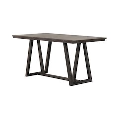 High Line Wood 80" Rectangular Dining Table, Coffee