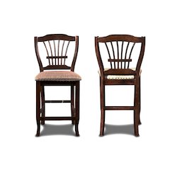 Bixby Wood Counter Chair with Fabric Seat in Espresso (Set of 2)