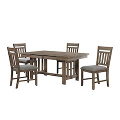 Harrisburg 5-Piece Wood Dining Set, Walnut
