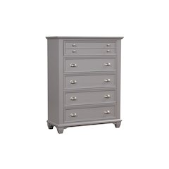 Jamestown Wood 5-Drawer Chest, Gray