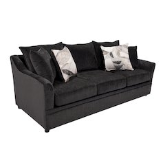Sylvie Polyester Upholstered Sofa in Dark Gray