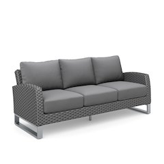 Fiji 2 Pc Sofa And Slat Top Coffee Table Set-Gray