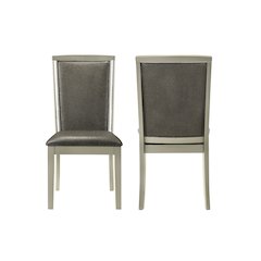 Lumina Wood Dining Chair in Silver (Set of 2)