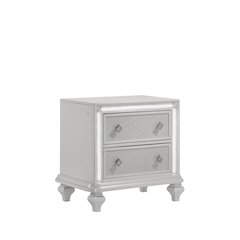 Stardust Wood 2-Drawer Nightstand, White