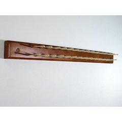 Home Essential tie hanger, 30 tie bars, walnut finish