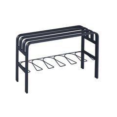 Horizon Entryway Bench with Black Powder Coating on Sandblast Metal Tube