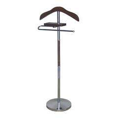 Oxford II valet, chrome & walnut finish