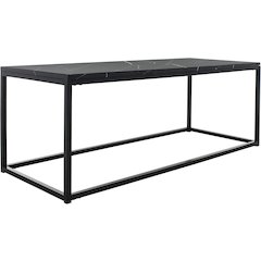 Home Baize Black Rectangle Coffee Table