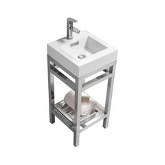 Cisco 16" Stainless Steel Console with Acrylic Sink - Chrome