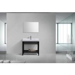 Cisco 36" Stainless Steel Console with Acrylic Sink - Matt Black