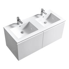 Balli 48'' Double SinkWall Mount Modern Bathroom Vanity in Gloss White Finish