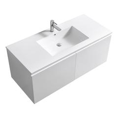 Balli 48'' Single Sink Wall Mount Modern Bathroom Vanity in Gloss White Finish