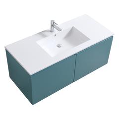 Balli 48'' Single Sink Wall Mount Modern Bathroom Vanity in Teal Green Finish