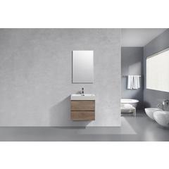 Bliss 24" Butternut Wall Mount Modern Bathroom Vanity