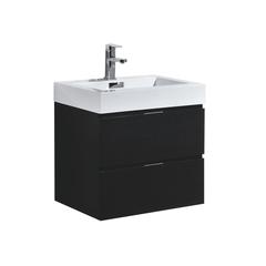 Bliss 24" Black Wall Mount Modern Bathroom Vanity