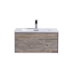 Divario 30" Nature Wood Wall Mount Modern Bathroom Vanity