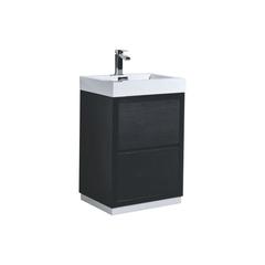 Bliss 24" Black Free Standing Modern Bathroom Vanity