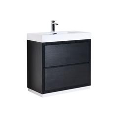 Bliss 36" Black Free Standing Modern Bathroom Vanity