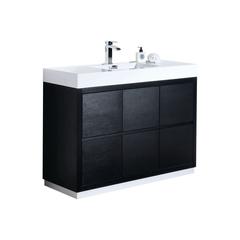 Bliss 48" Black Free Standing Modern Bathroom Vanity